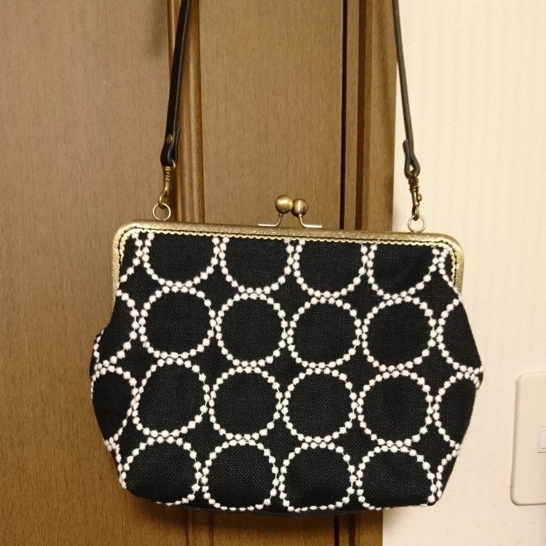 ミナペルホネン・ハンドメイド☆パッチワークがま口ショルダーバッグ