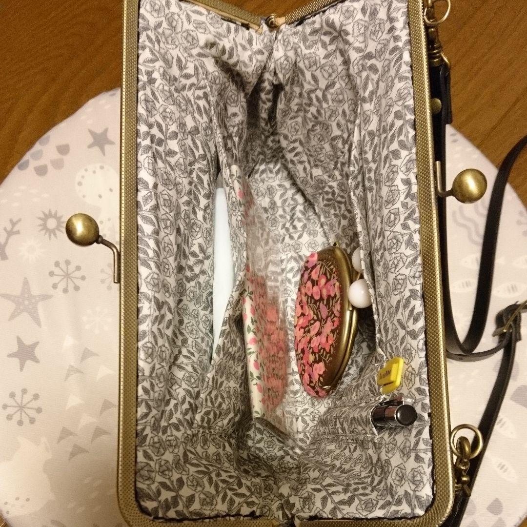 ミナペルホネン・ハンドメイド☆パッチワークがま口ショルダーバッグ