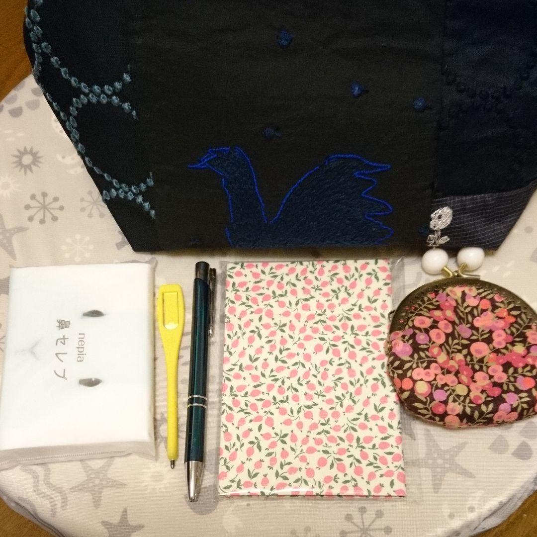 ミナペルホネン・ハンドメイド☆パッチワークがま口ショルダーバッグ