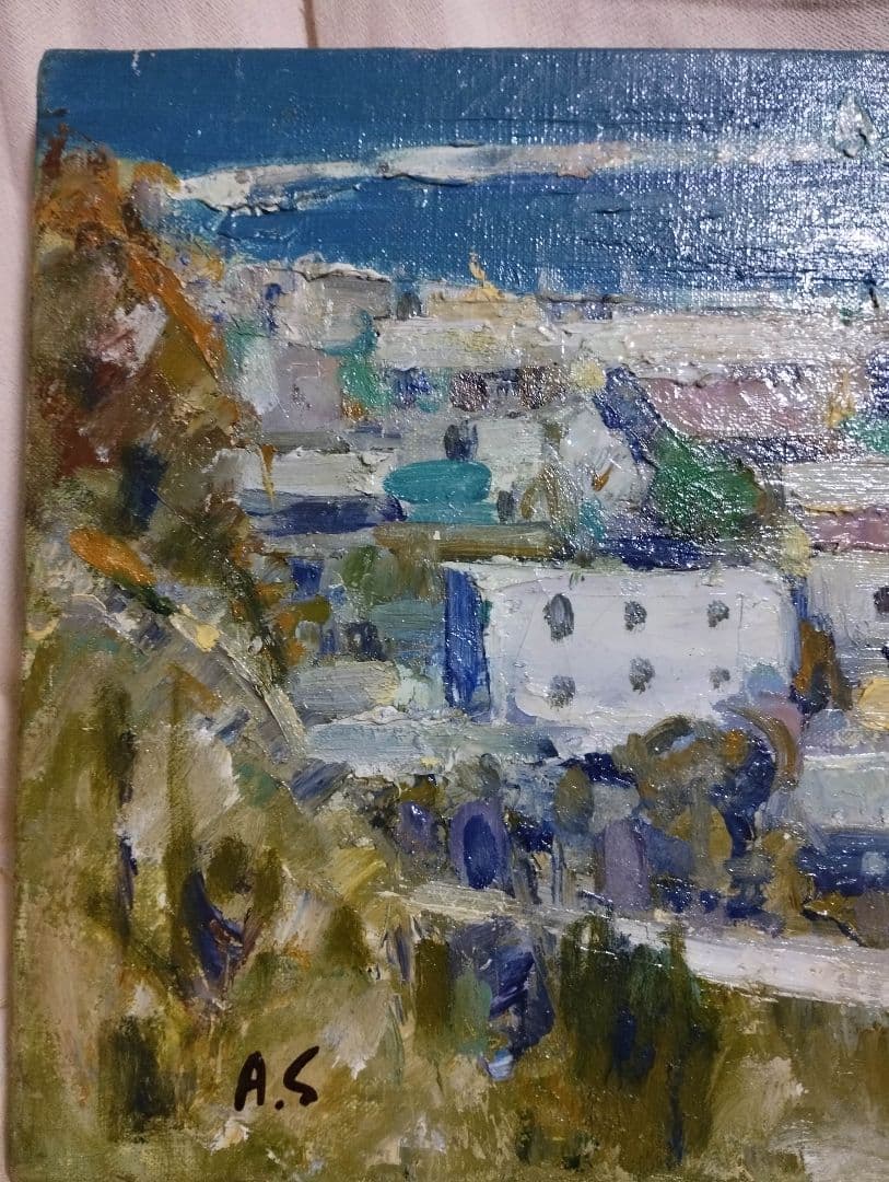 設楽章　したらあきらシタラアキラ 伊豆の海　風景画 油絵 画家 創元会会員 絵画