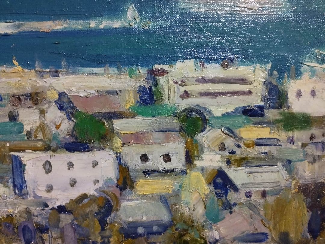 設楽章　したらあきらシタラアキラ 伊豆の海　風景画 油絵 画家 創元会会員 絵画