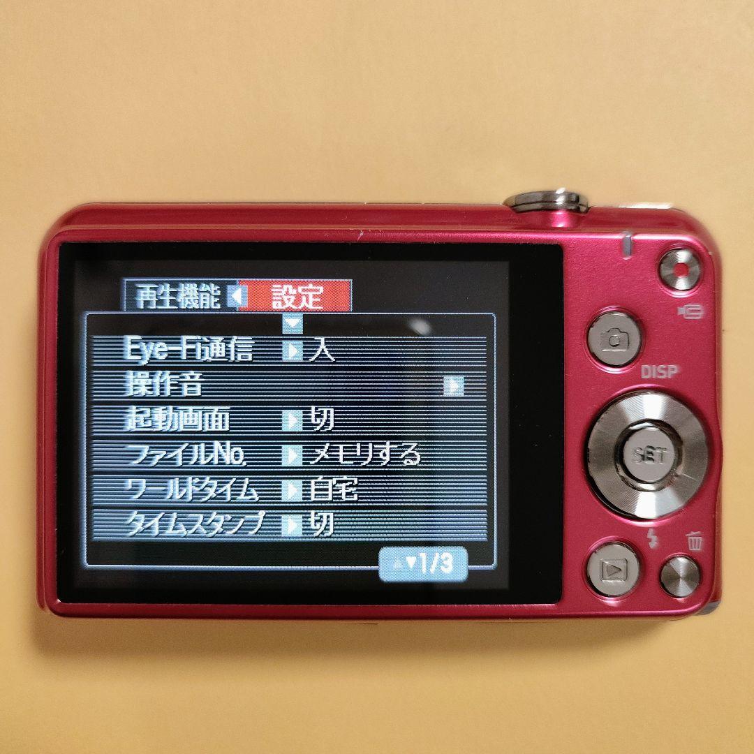 CASIO　デジタルカメラ　EXILIM　1610万画素　6倍　レッド