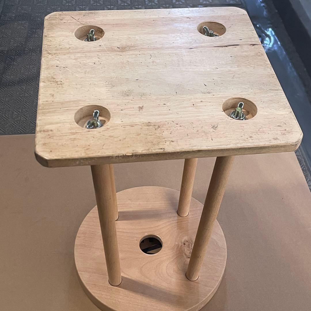 【標準サイズ】くみ紐 丸台 組紐台①｜鏡面φ27cm （9寸） 高さ約40cm