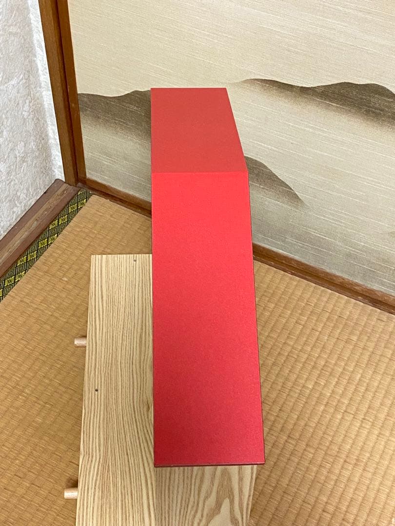 推し活グッズに！ 赤い屋根のディスプレイラック 引き出し付き（柵なし）
