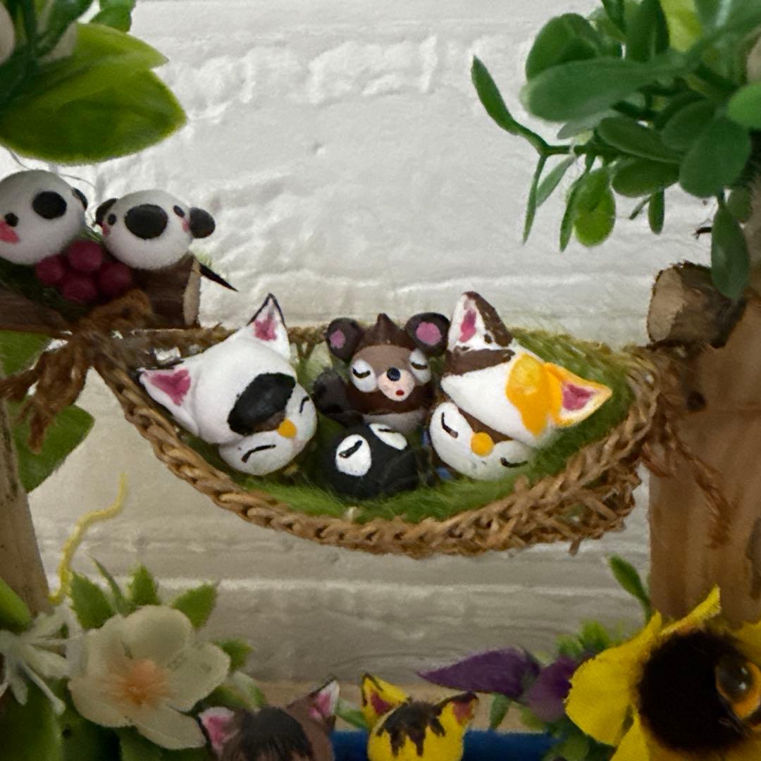 どんぐりアート♡紫陽花リース&夏のオブジェ2品♡ 一点物