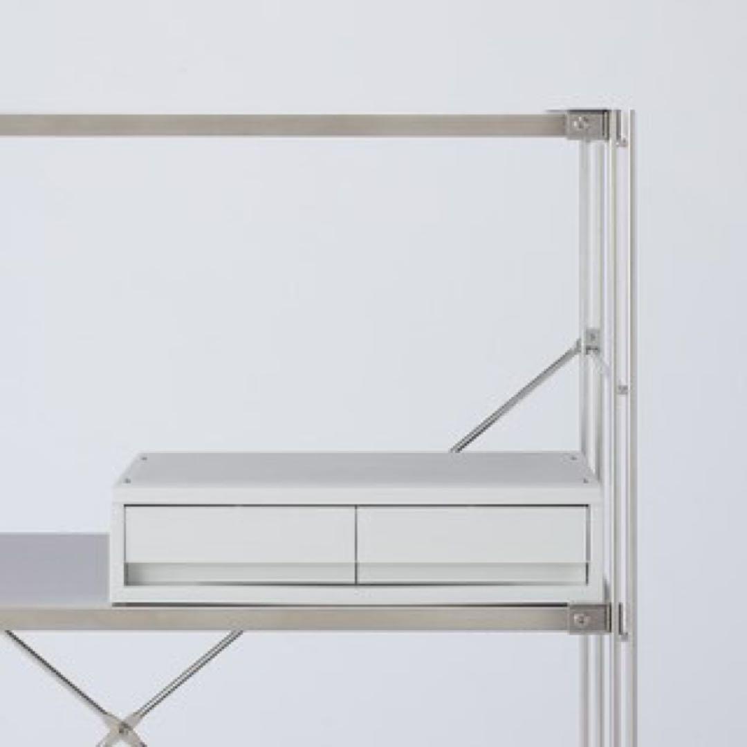 無印 まとめ売り ポリプロピレンケース・引出式・横ワイド・薄型・ホワイトグレー