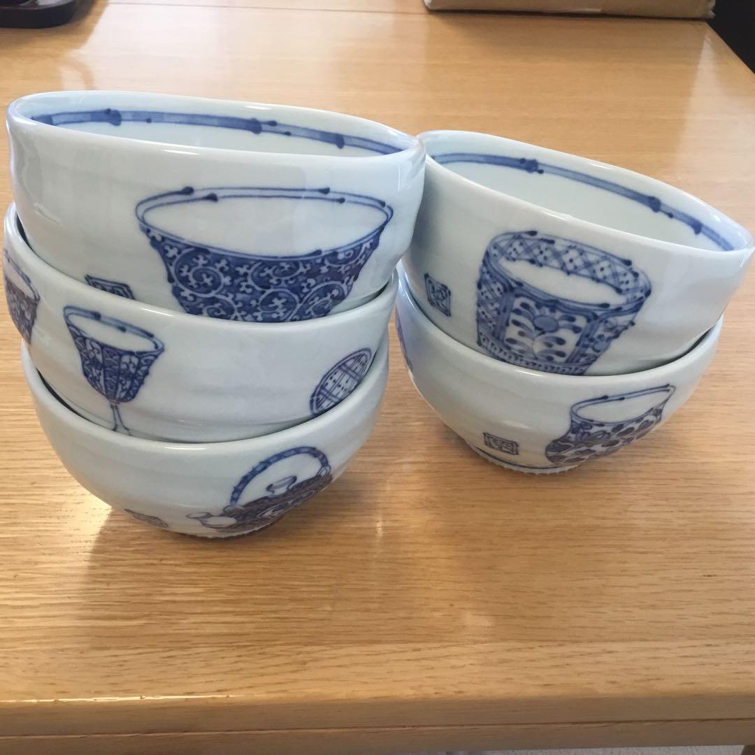 有田焼　時代絵　丼鉢　5個