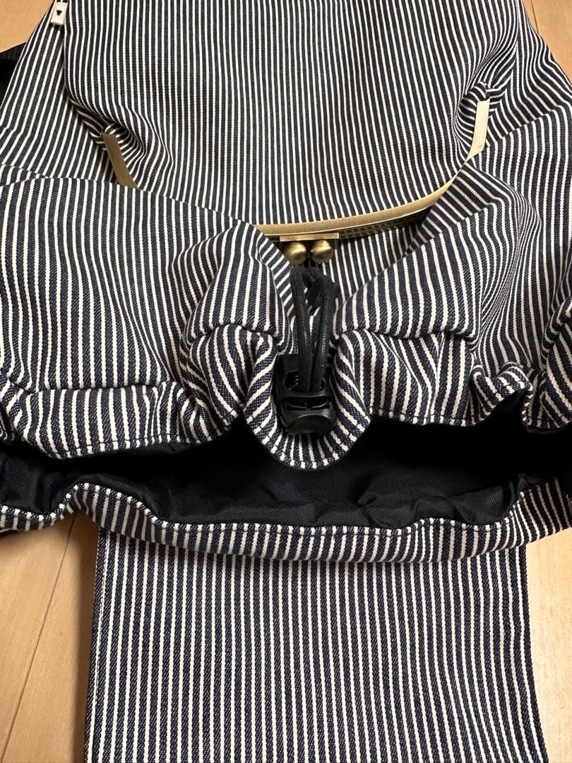 AYANOKOJI がま口 リュック大 綿布ヒッコリー