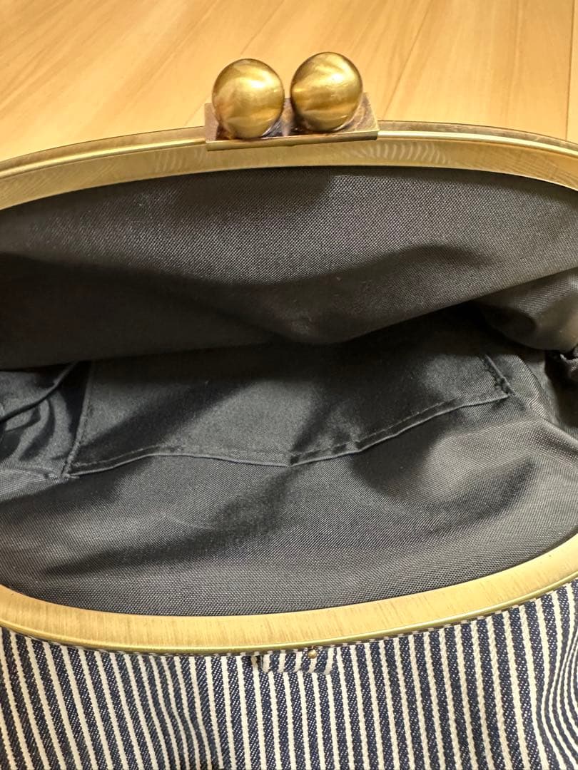 AYANOKOJI がま口 リュック大 綿布ヒッコリー