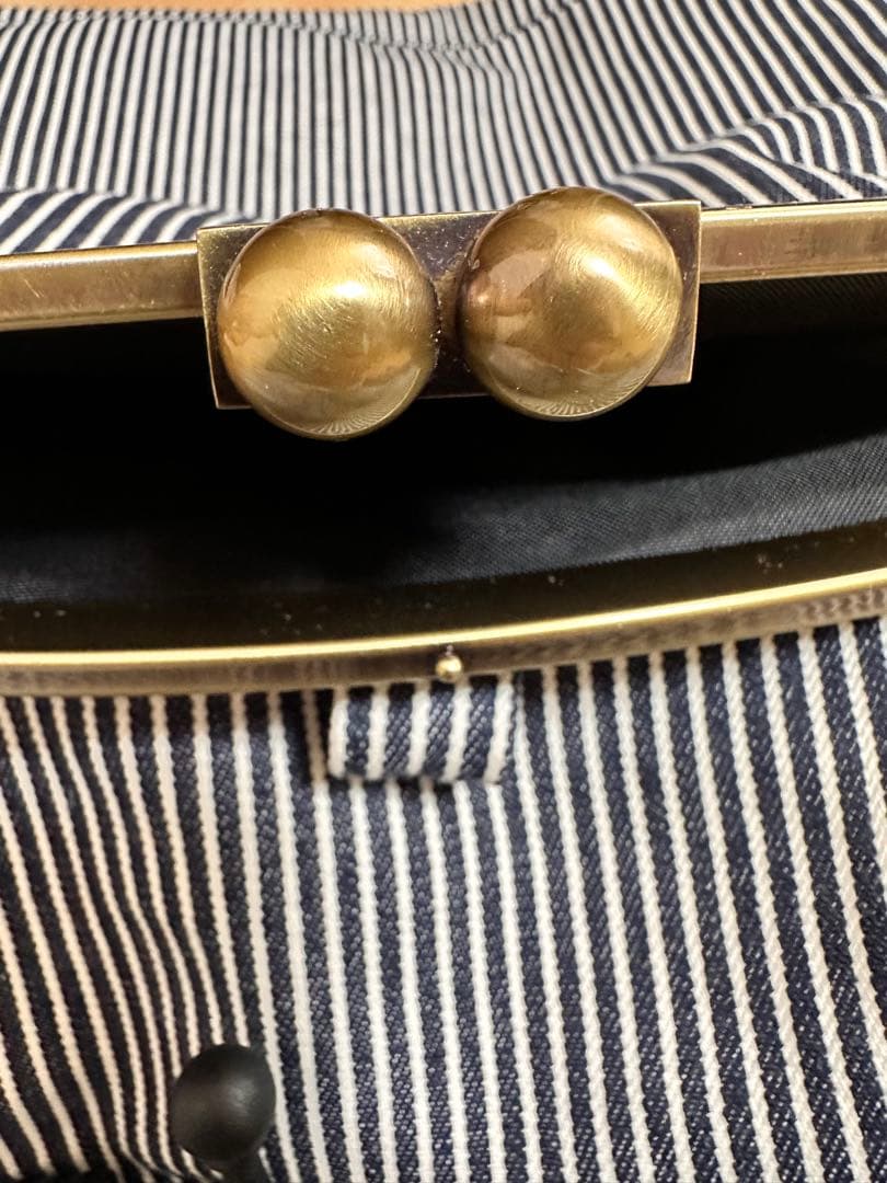 AYANOKOJI がま口 リュック大 綿布ヒッコリー