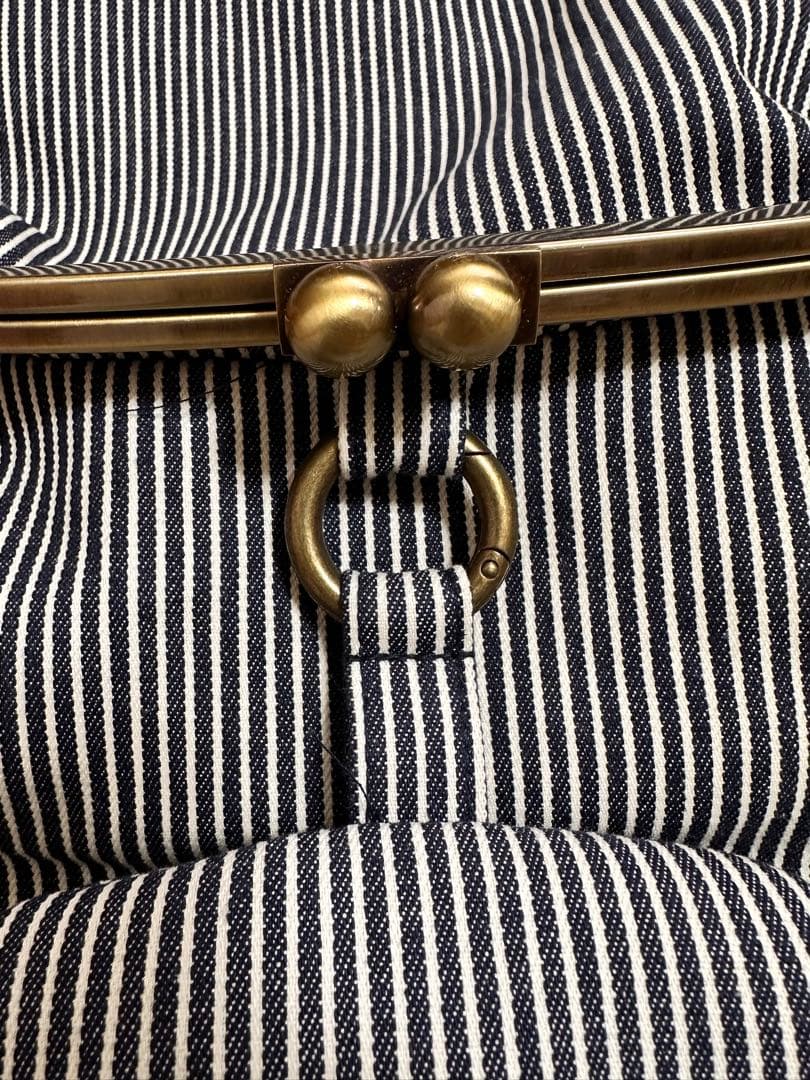 AYANOKOJI がま口 リュック大 綿布ヒッコリー