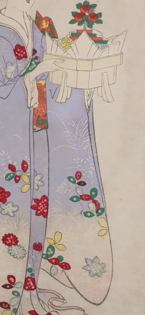 浮世絵版画、徳川時代貴婦人乃圖三枚綴り、橋本周延画、明治30年出版