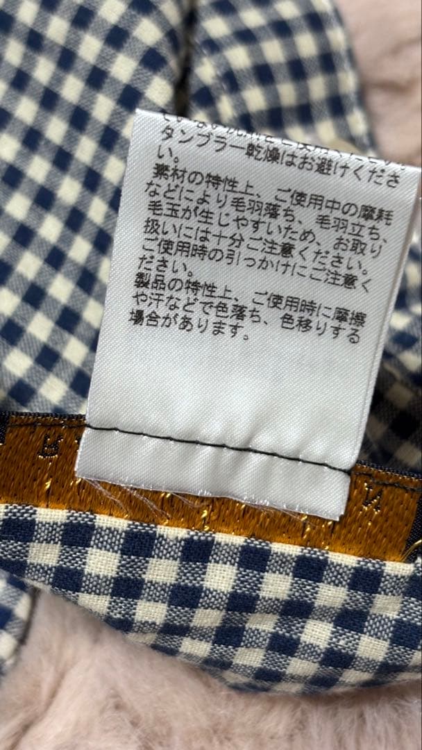 未使用タグ付き　Ralph Lauren ギンガムチェックエプロン　フリー