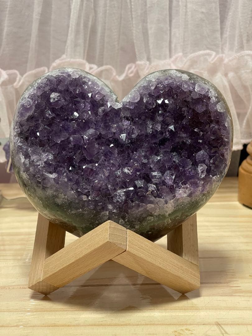 原石天然石浄化 ウルグアイ産 グリーンエピドート アメジストクラスター15