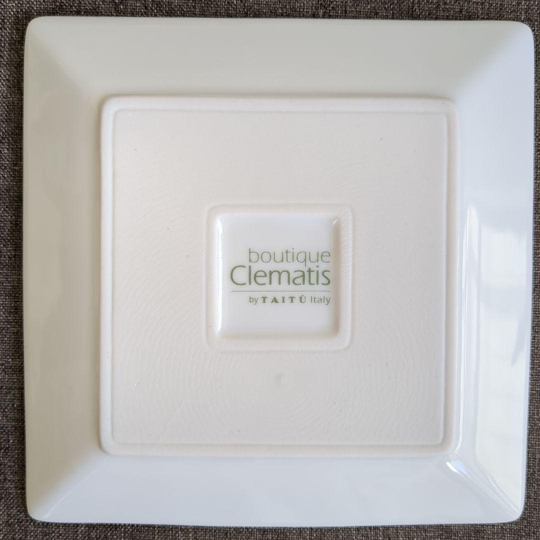 TAITU Italy butique Clematis 角皿 花柄 4枚