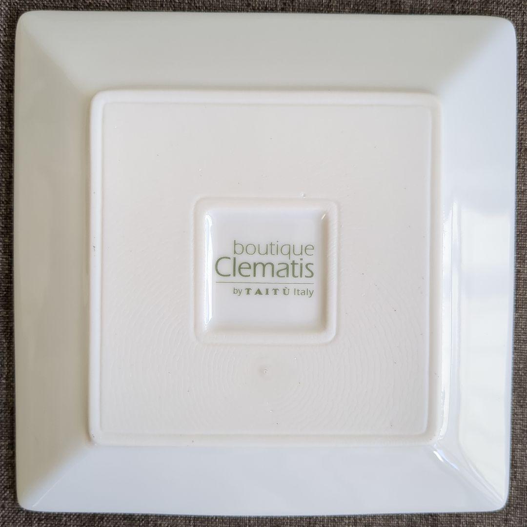 TAITU Italy butique Clematis 角皿 花柄 4枚