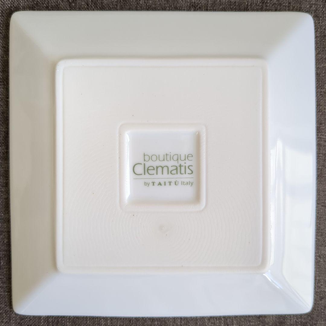 TAITU Italy butique Clematis 角皿 花柄 4枚