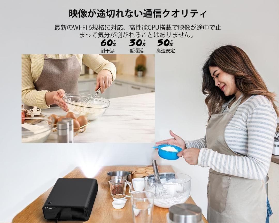 【新品】COOAU プロジェクター AndroidTV搭載 4K対応 家庭用