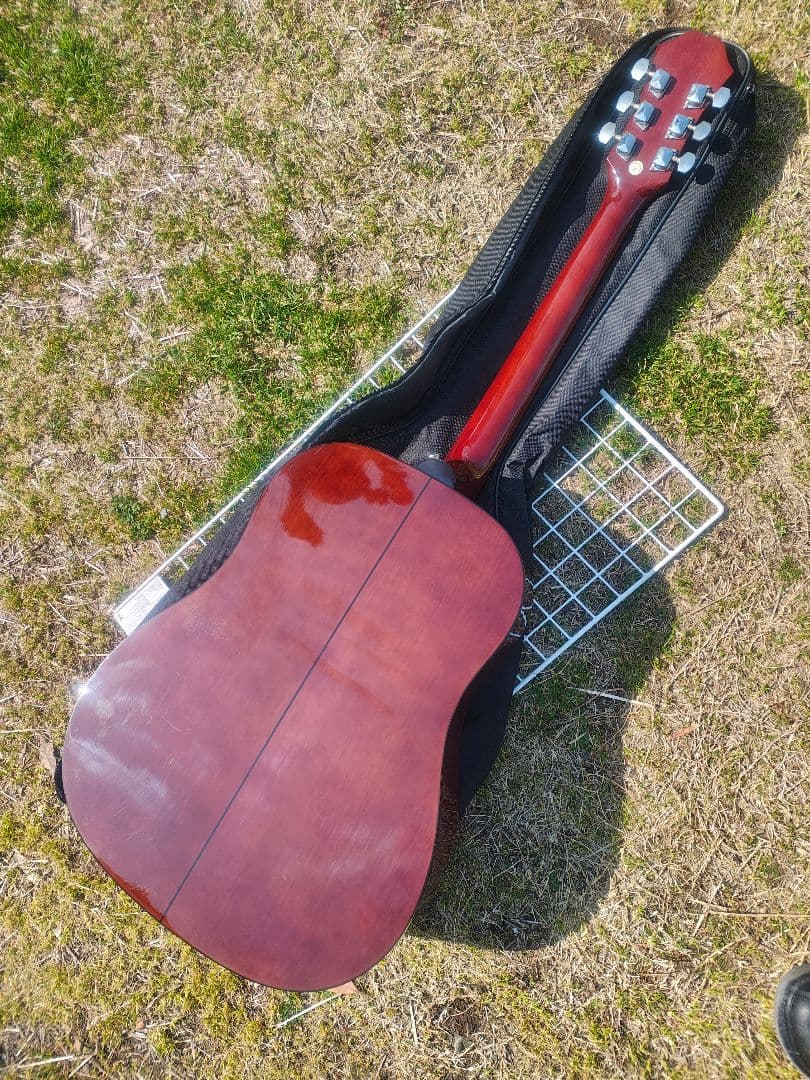 美品 Epiphone AJ-100 NA PU搭載 エレアコ 高級牛骨サドル