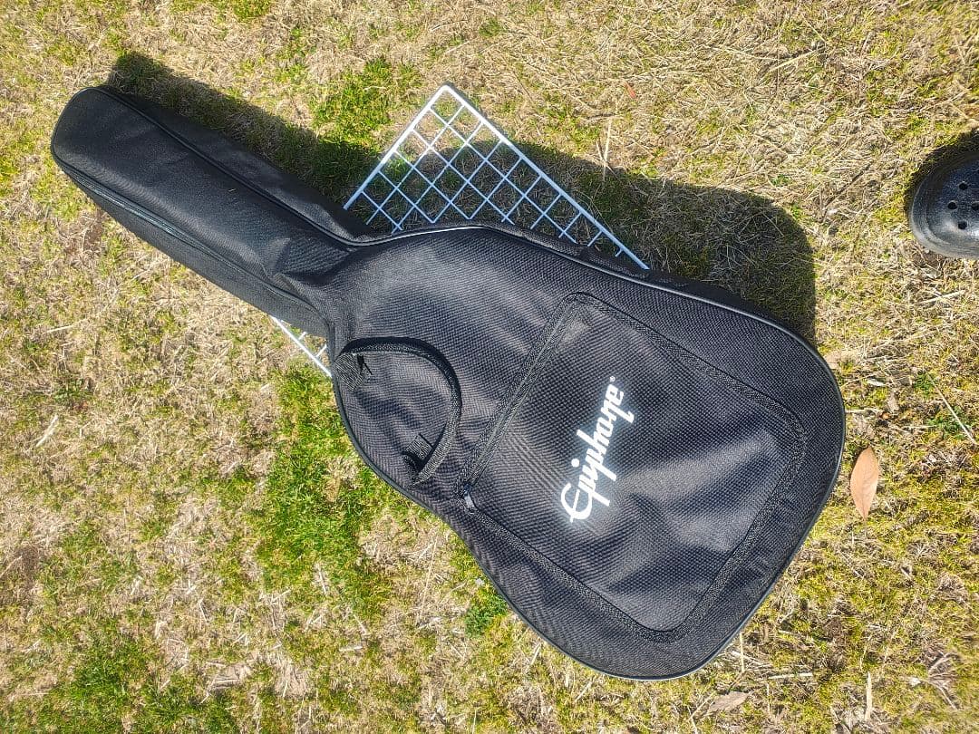 美品 Epiphone AJ-100 NA PU搭載 エレアコ 高級牛骨サドル