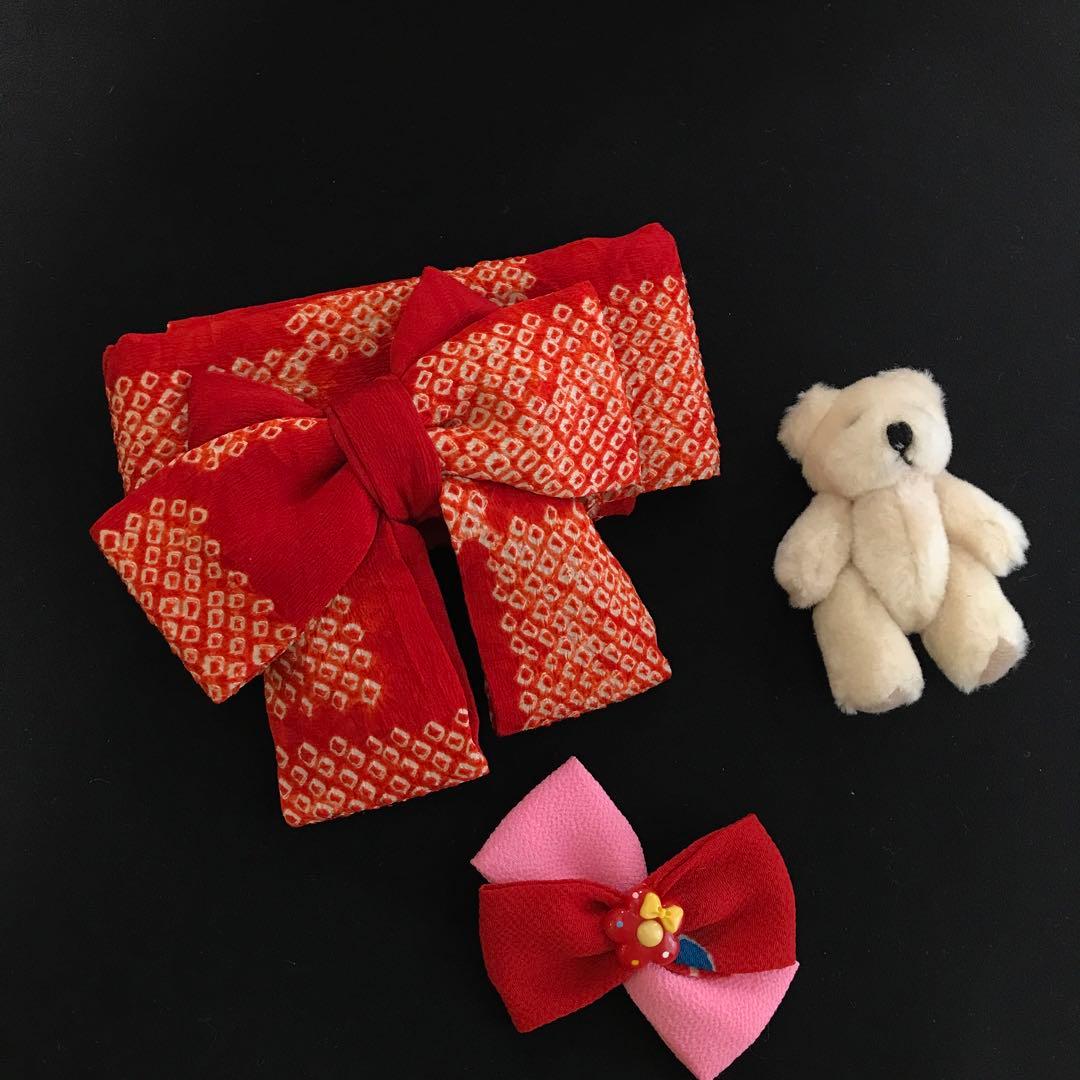 ＊ 市松人形 15号 折鶴 こけし 着物 エプロン 帯 人形 ＊