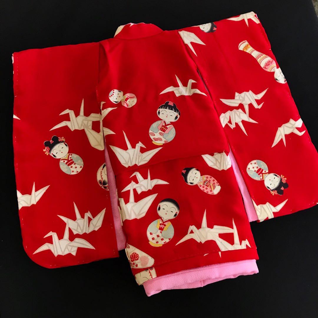 ＊ 市松人形 15号 折鶴 こけし 着物 エプロン 帯 人形 ＊