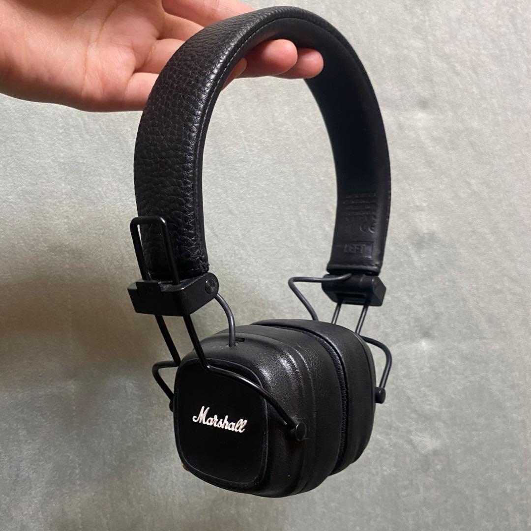 【箱付き】Marshall ブラックワイヤレスヘッドホン