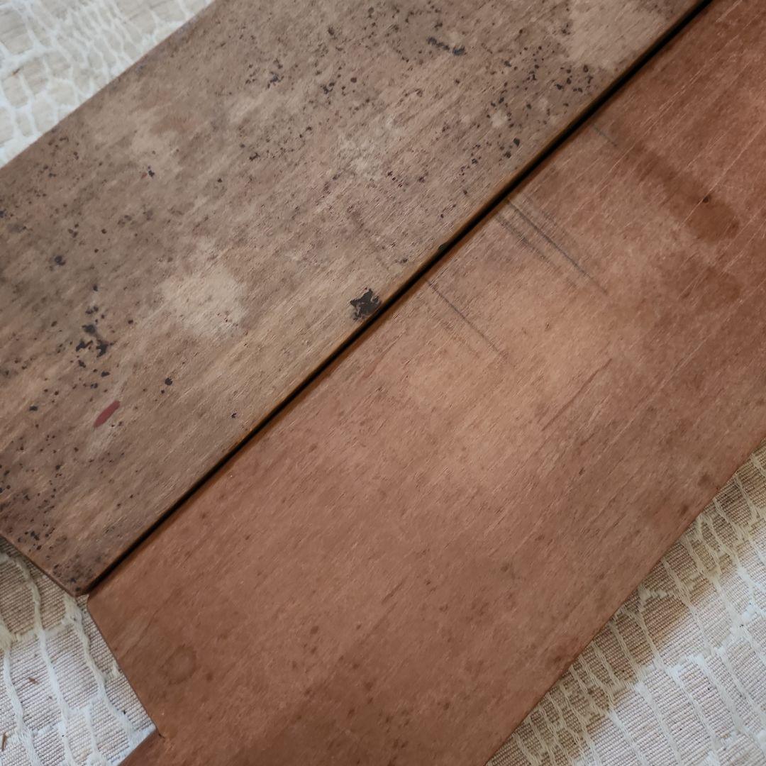 ※まめ※　菓子木型2点セット-10　古い 木型 菓子型 和菓子 木製