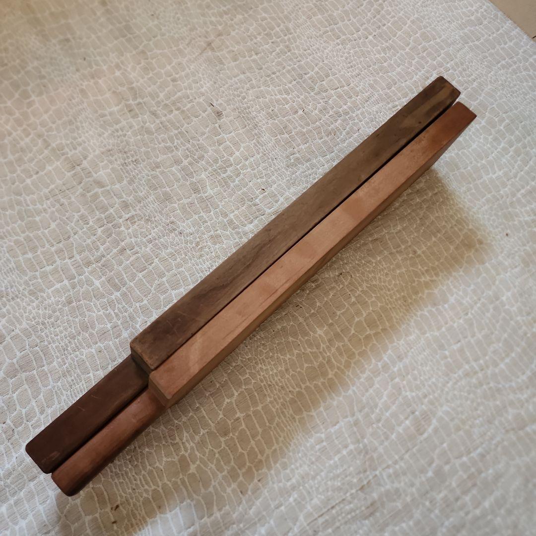 ※まめ※　菓子木型2点セット-10　古い 木型 菓子型 和菓子 木製
