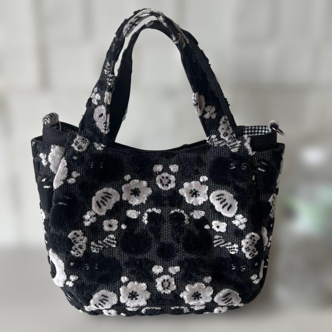 【ジョリーフルール】もふもふ　プランプ　S パンダブラック　5ポケットラスト