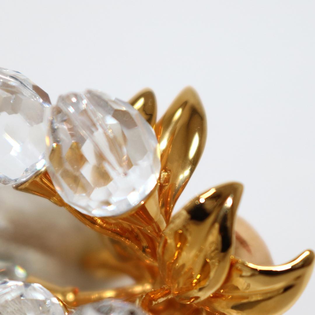 【極美品】スワロフスキー チューリップ フラワー クリスタル 花瓶 香水瓶