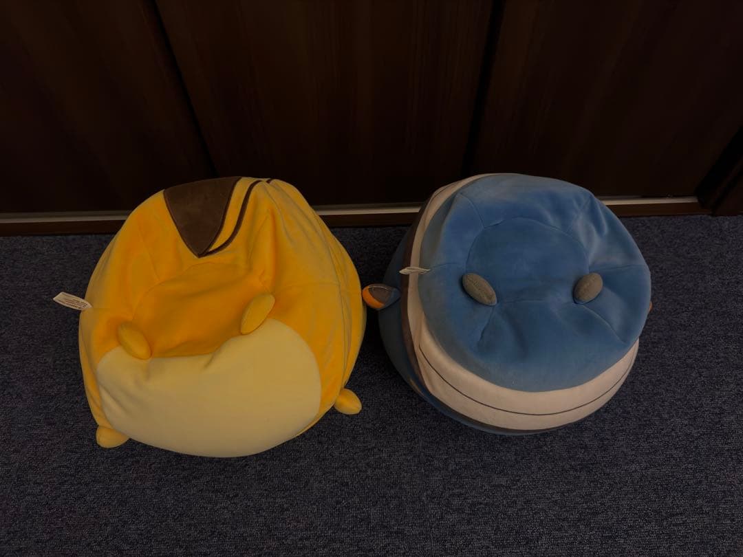 ポケセン ビーズクッション むぎゅっとグレッグル&デデンネ