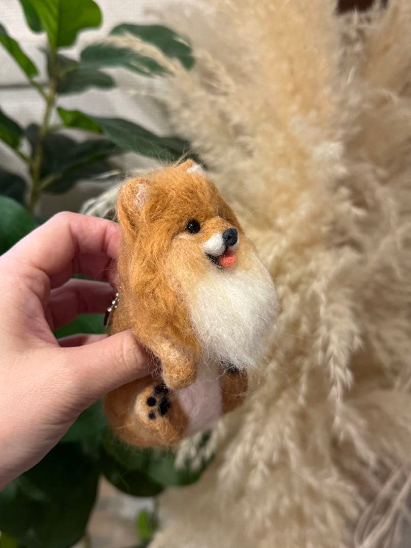 クリップペット　ポメラニアン　うちの子　羊毛フェルト　マスコット　犬　ペット