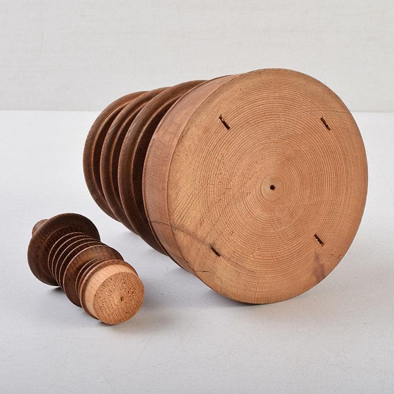 仏教美術　奈良　青柴園造　木彫　百万塔　共箱　M　R9654