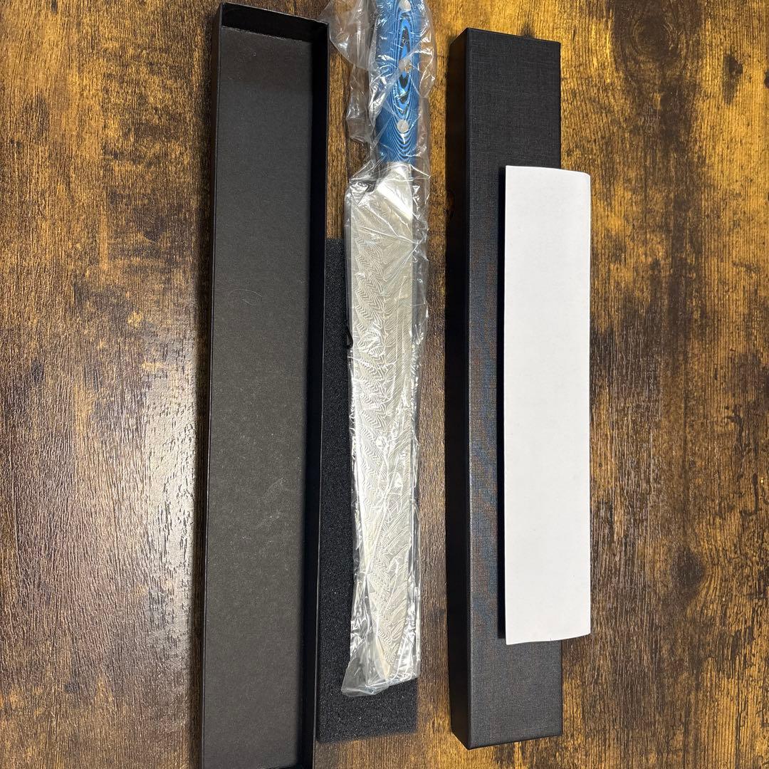 ymwik345 ダマスカス鋼 包丁 刃渡27センチ　筋引き