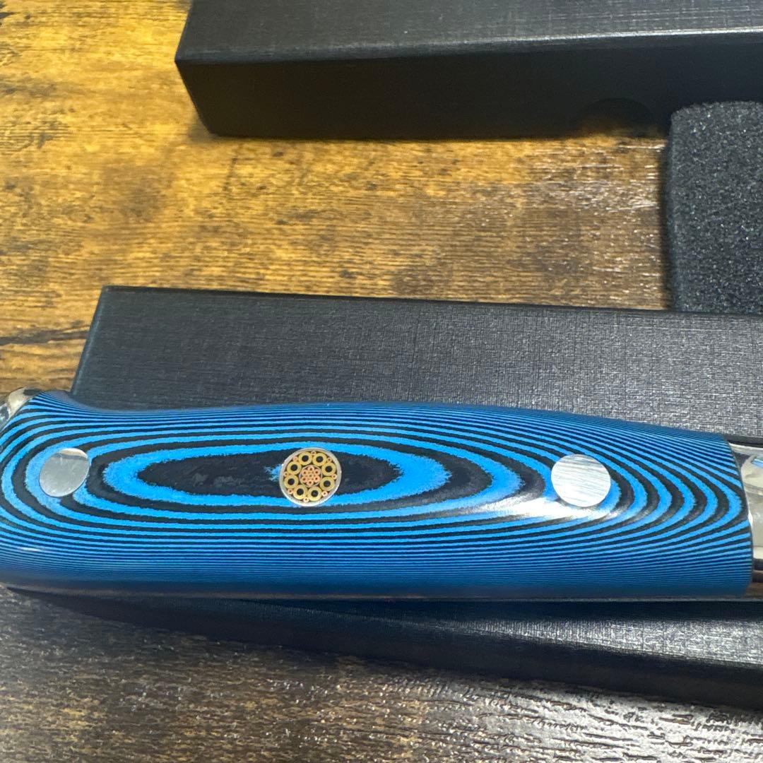 ymwik345 ダマスカス鋼 包丁 刃渡27センチ　筋引き