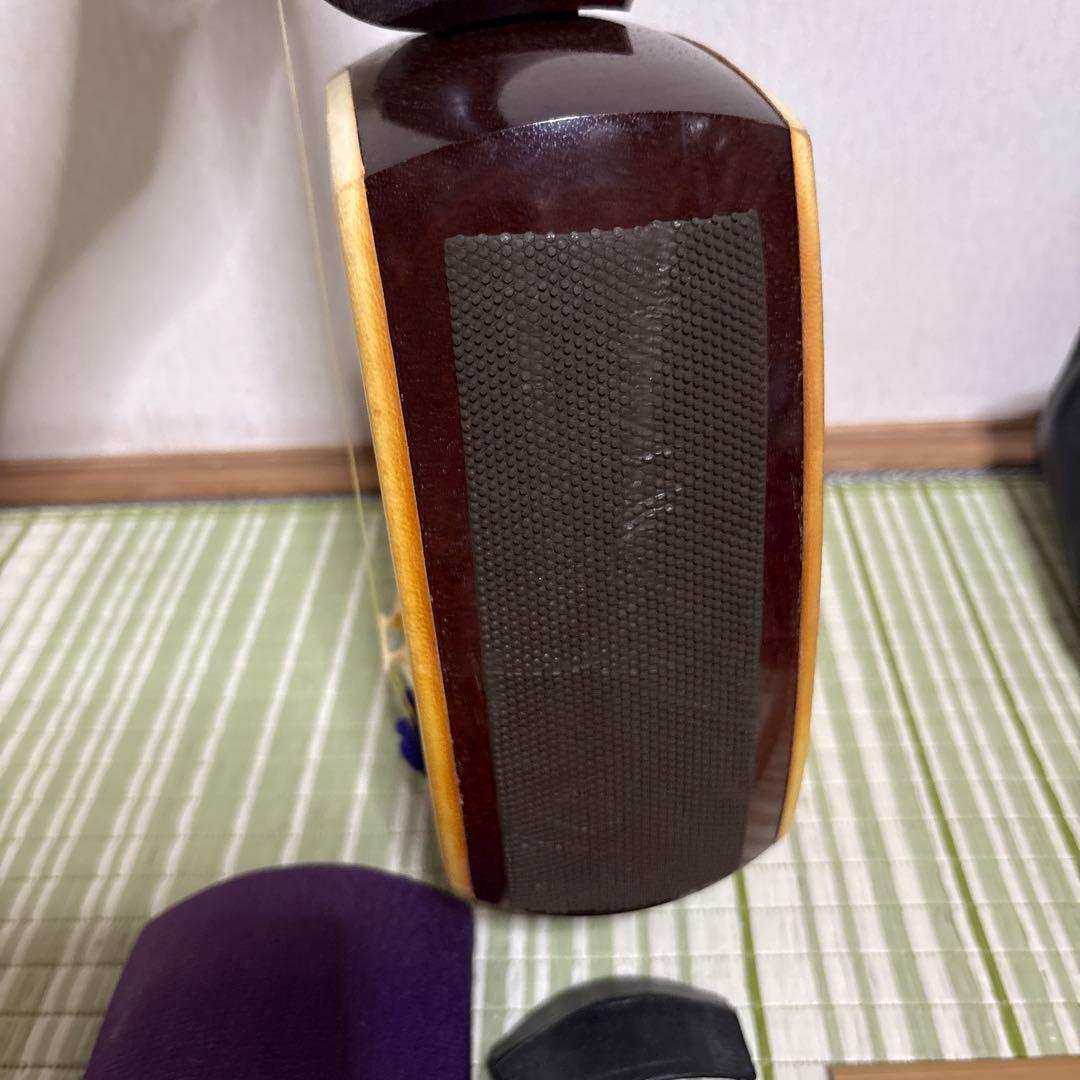 三味線　和楽器　東さわり　すだれ彫　バチ　撥　弦　駒　ソフトケース