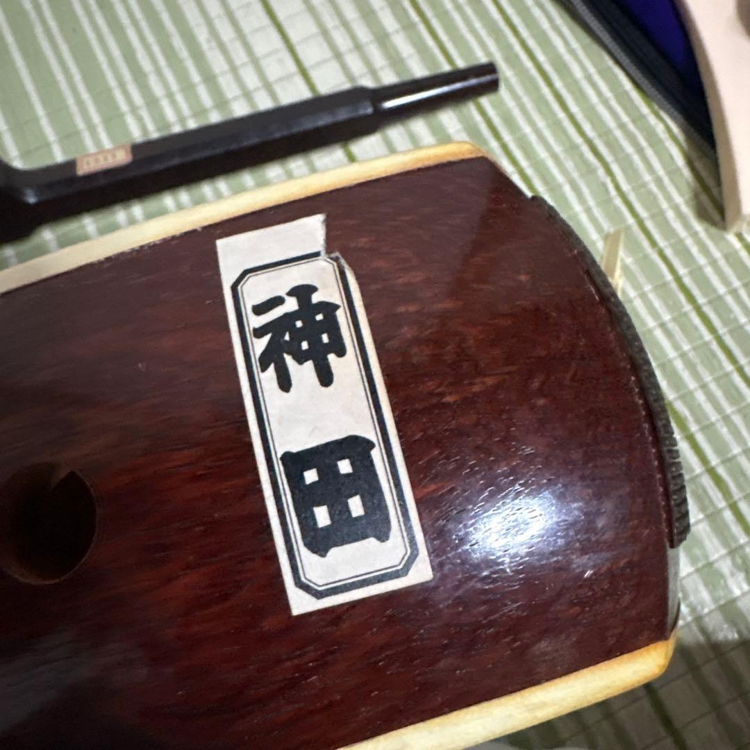 三味線　和楽器　東さわり　すだれ彫　バチ　撥　弦　駒　ソフトケース