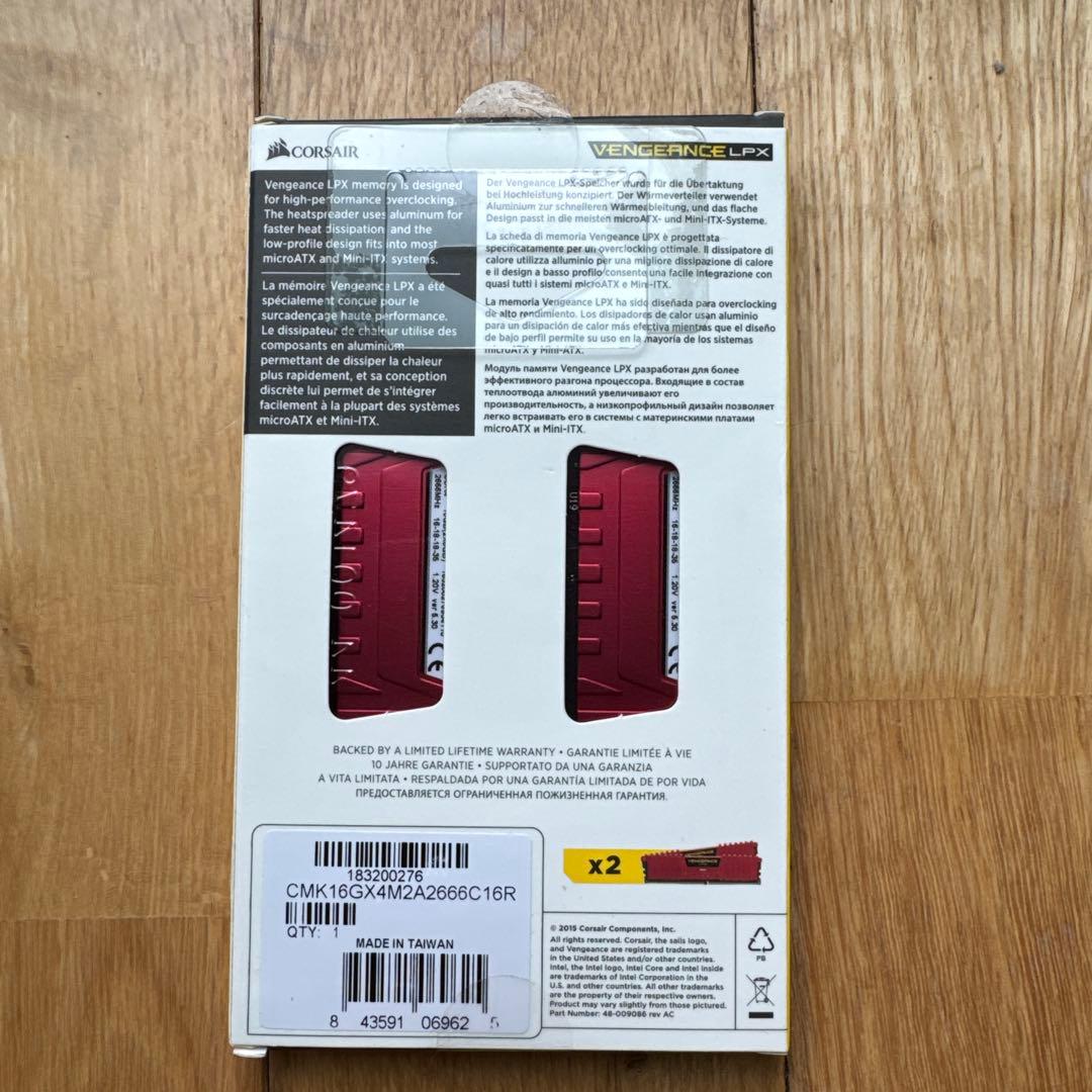 メモリー Corsair Vengeance LPX DDR4 16GB 2666MHz