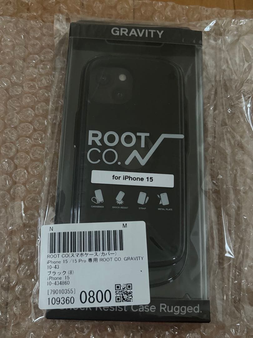 新品！黒　ルートコー　iPhone 15 ケース