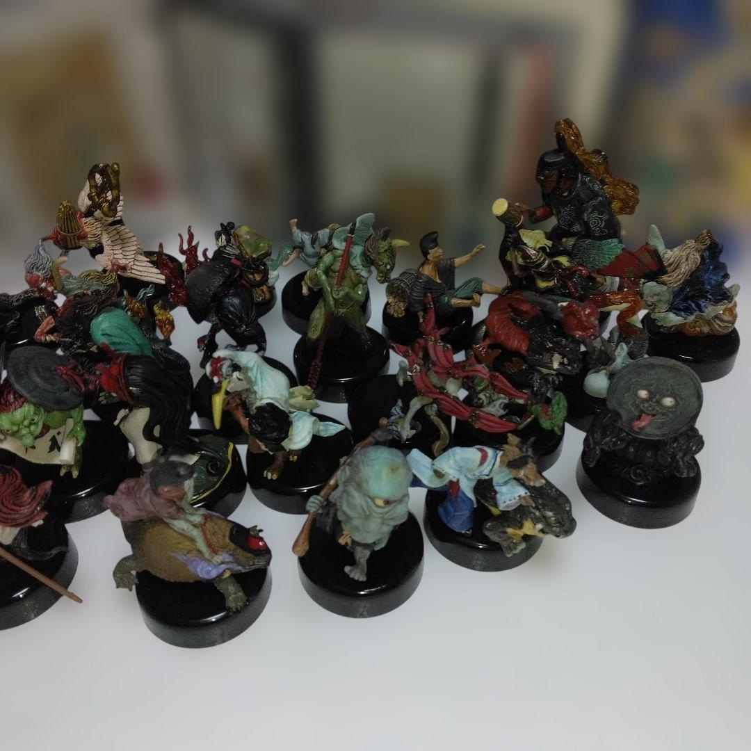 海洋堂陰陽妖怪絵札２７体セット。