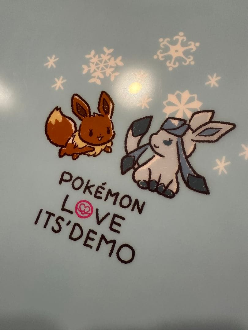 イッツデモ　ポケモン　イーブイ・グレイシアファスナー付きマルチクリアファイル