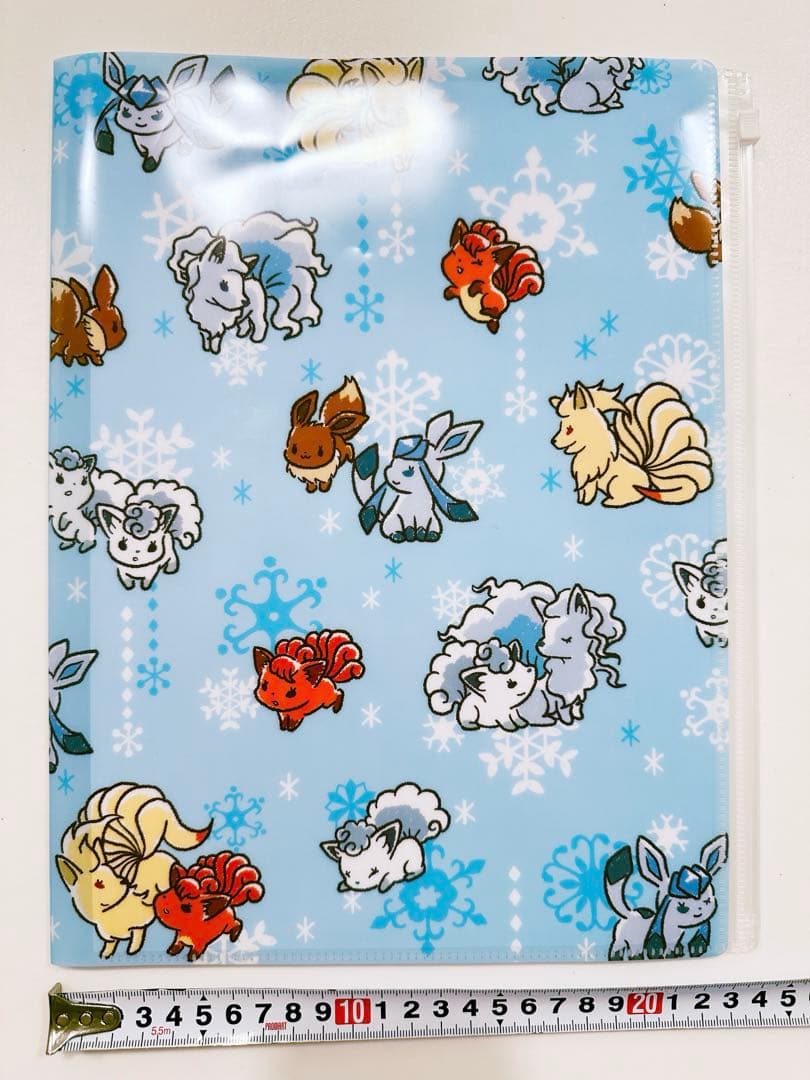 イッツデモ　ポケモン　イーブイ・グレイシアファスナー付きマルチクリアファイル