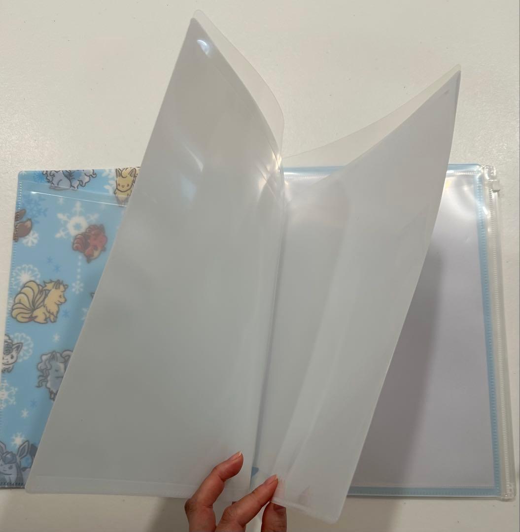 イッツデモ　ポケモン　イーブイ・グレイシアファスナー付きマルチクリアファイル