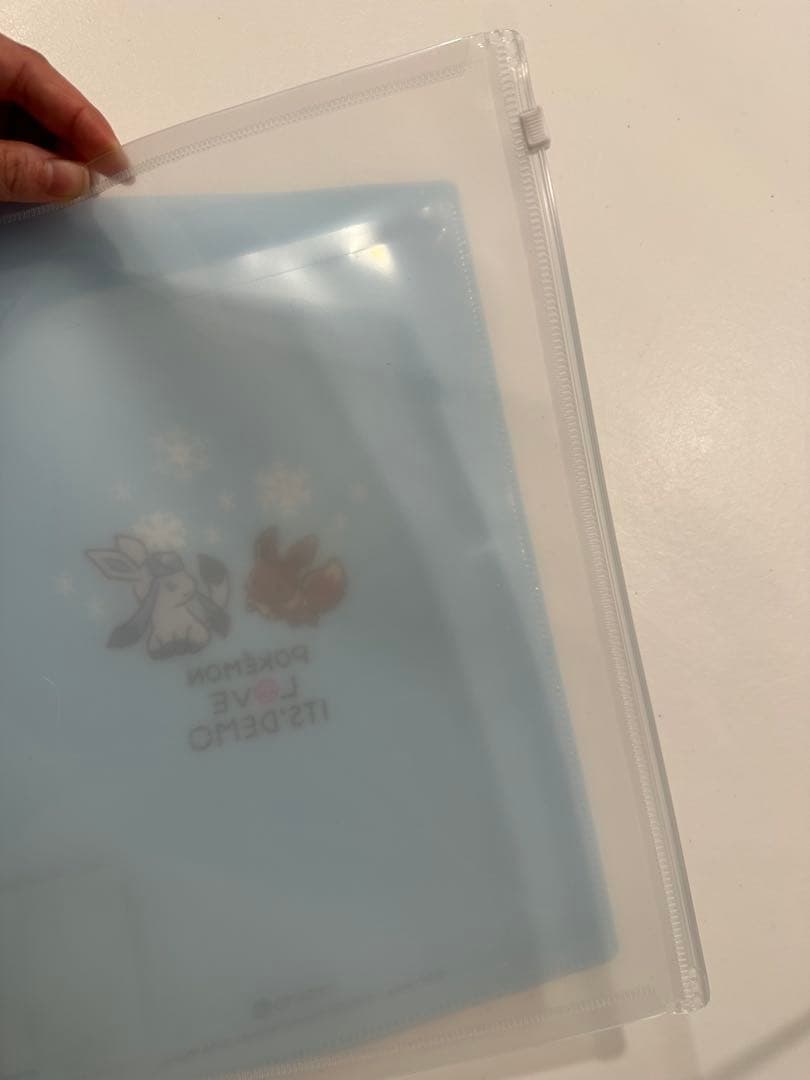 イッツデモ　ポケモン　イーブイ・グレイシアファスナー付きマルチクリアファイル