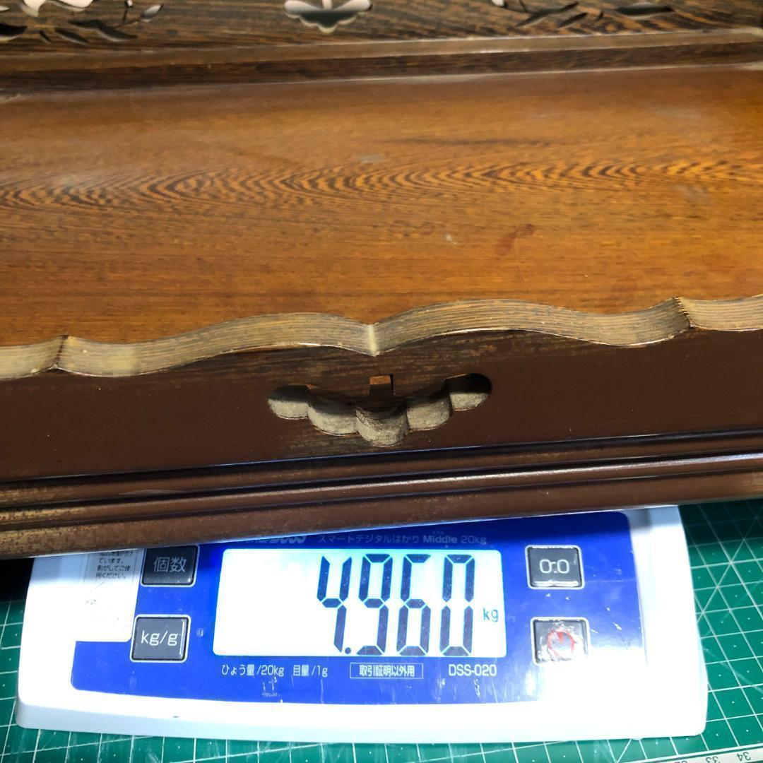 盆栽台,　花台　飾り台 盆栽卓　61.5㎝、4.9kg 天然木アンティーク