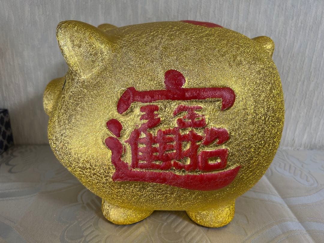 希少　特大　金豚貯金箱