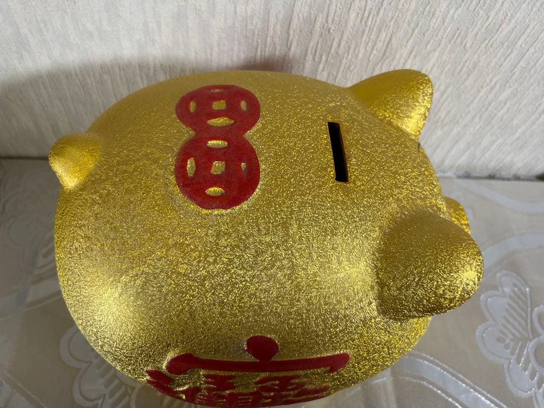 希少　特大　金豚貯金箱