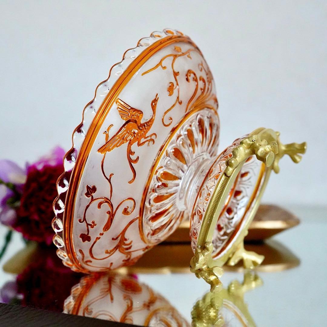 極希少オールドバカラBACCARATルネサンス ブロンズ脚付コンポート/ボウル