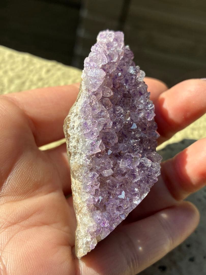 高品質✨インド産アゲート 共生フラワーアメジスト　スタラクタイトアメジストの原石